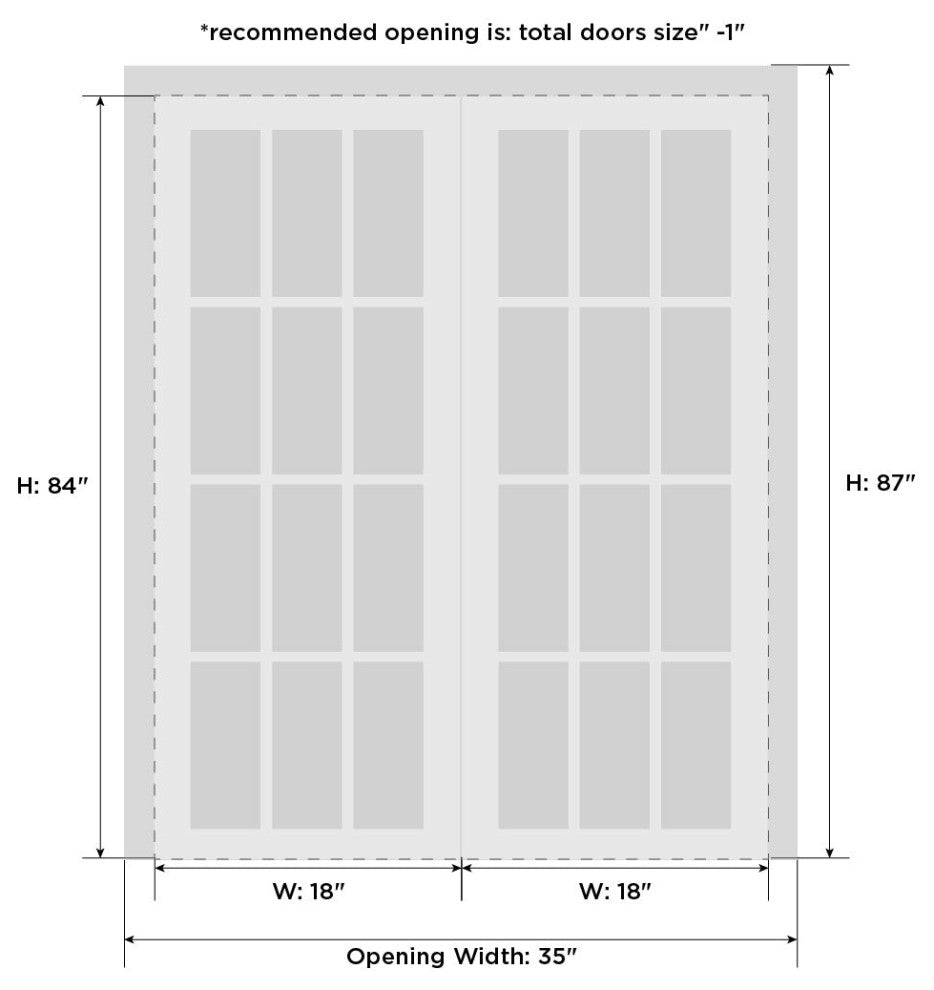 Sliding Closet Bypass Doors 36x84"