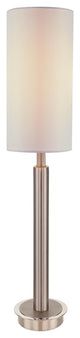 Artiva USA Catriona 27" Modern Slim Oval LED Touch Table Lamp, Satin Nickel
