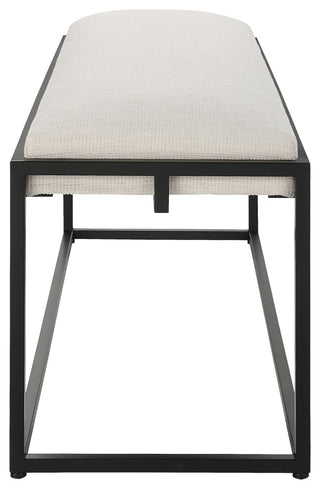 Uttermost Paradox Iron & Fabric bench