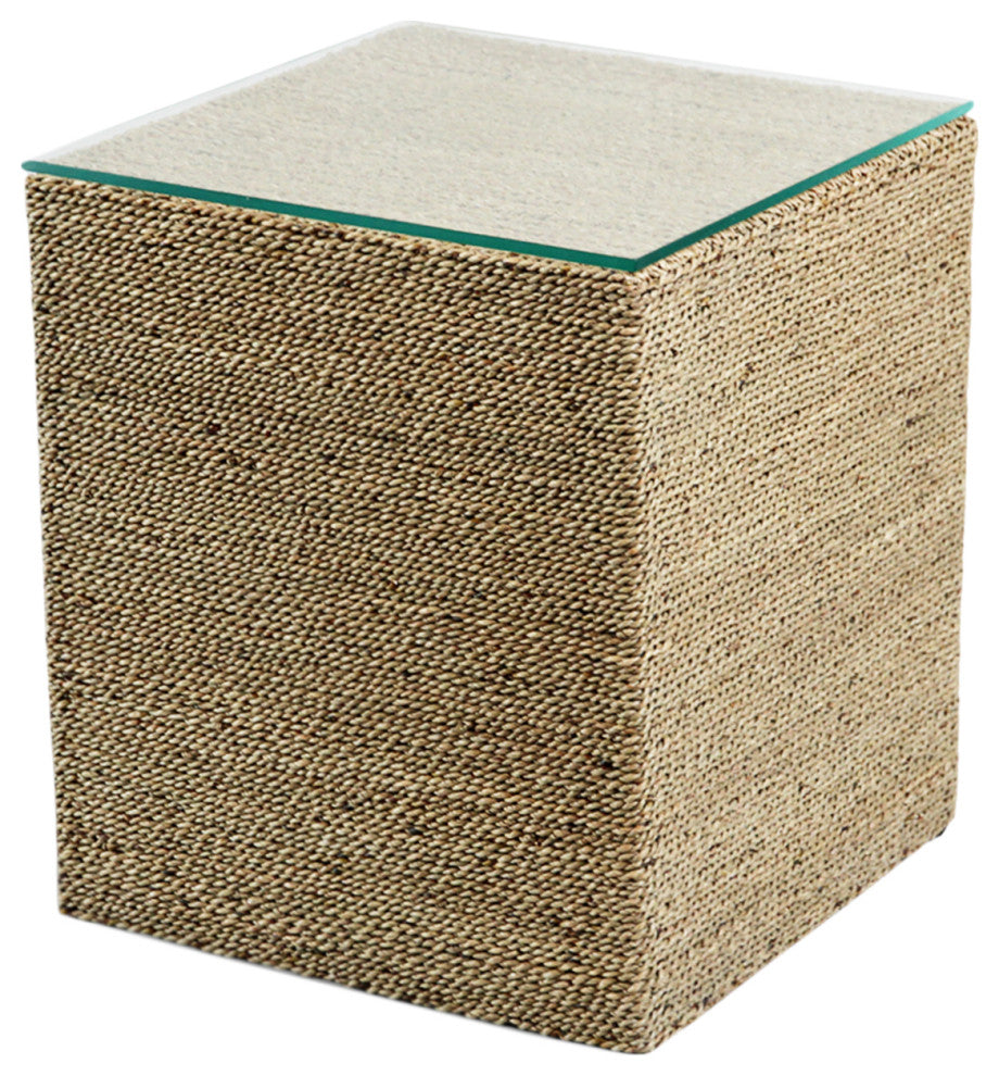 Square Seagrass Rope Side Table