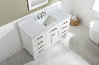 Valentino Single Vanity, White, 54"