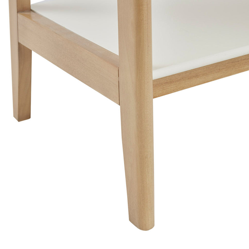 Madison Park Parker Mid-Century Modern Natural Wood Bookshelf, Natural