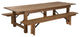 3-Piece 9'x40'' Farm Table and Bench Set
