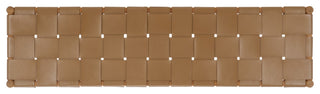 Safavieh Couture Devnie Woven Leather Bench, Brown/Natural