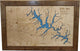 Falls Lake, North Carolina-Wood Lake Map, Medium Framed