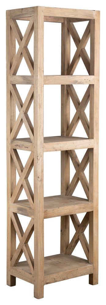 East at Main Birch Brown Rubberwood Bookcase