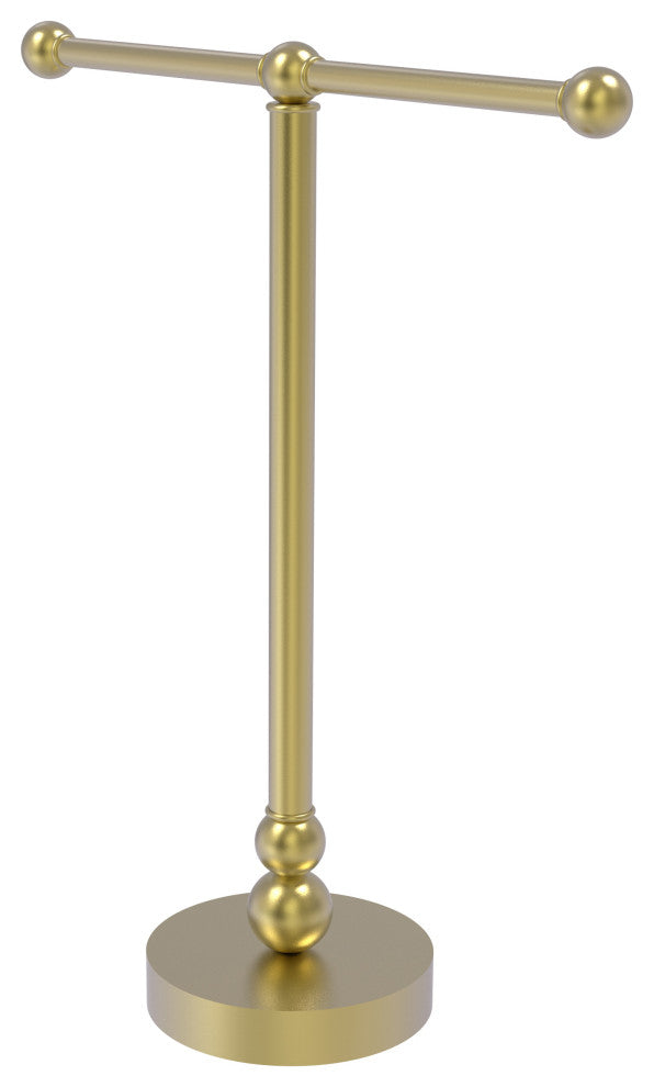 Vanity Top 2 Arm Guest Towel Holder, Satin Brass