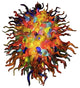 Artemis Vintage Multicolor Blown Glass Chandelier Lighting, W32"x48"