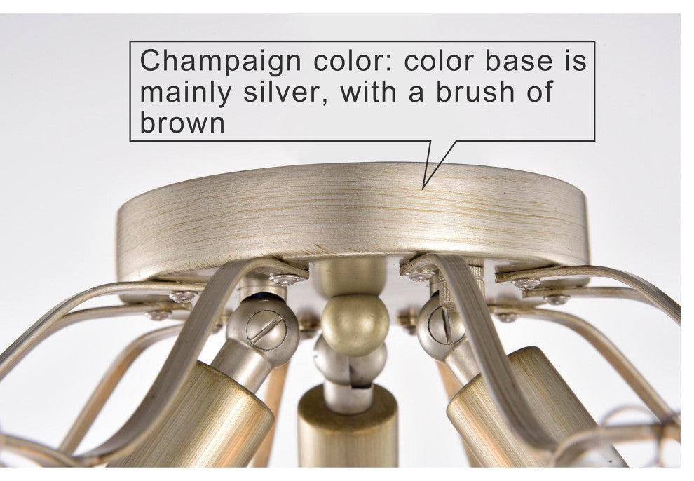 Jamie 3-Light Crystal Flush Mount, Champagne Finish