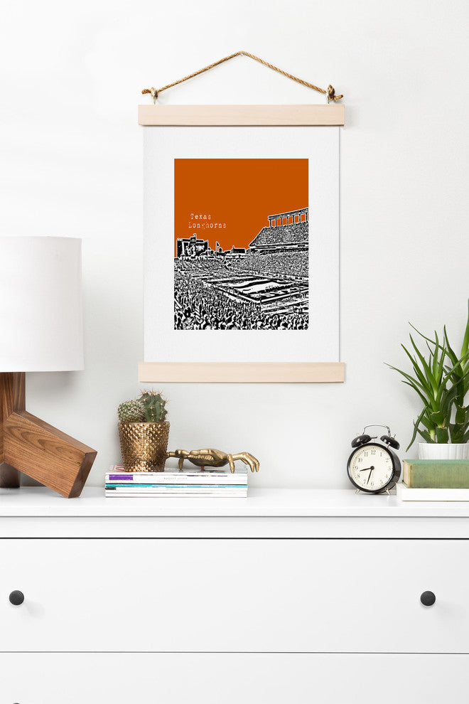 Deny Designs Bird Ave Texas Longhorns Orange Art Print