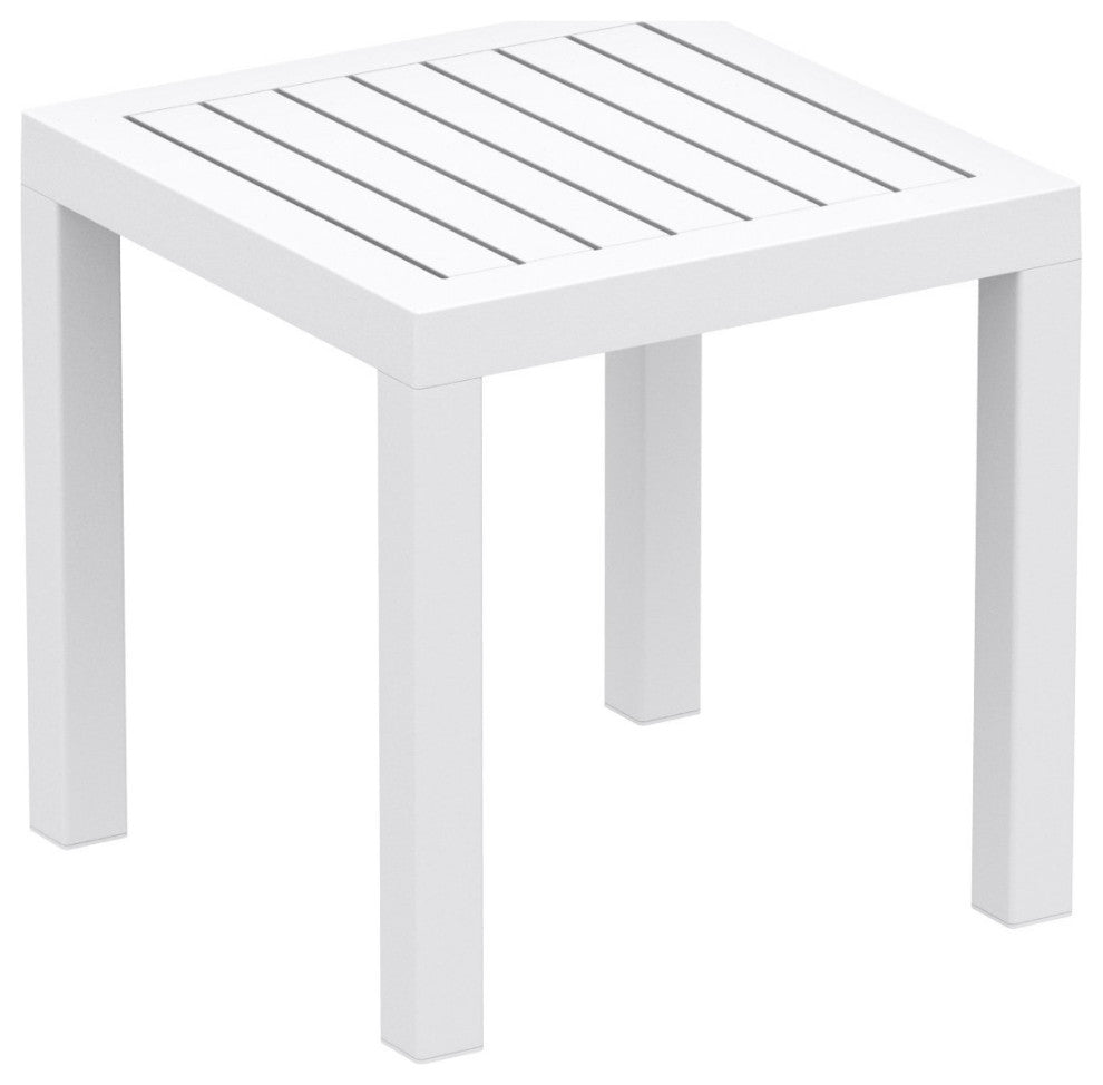 7-Piece Artemis XL Club Seating Set White With Acrylic Fabric Natural Cushions