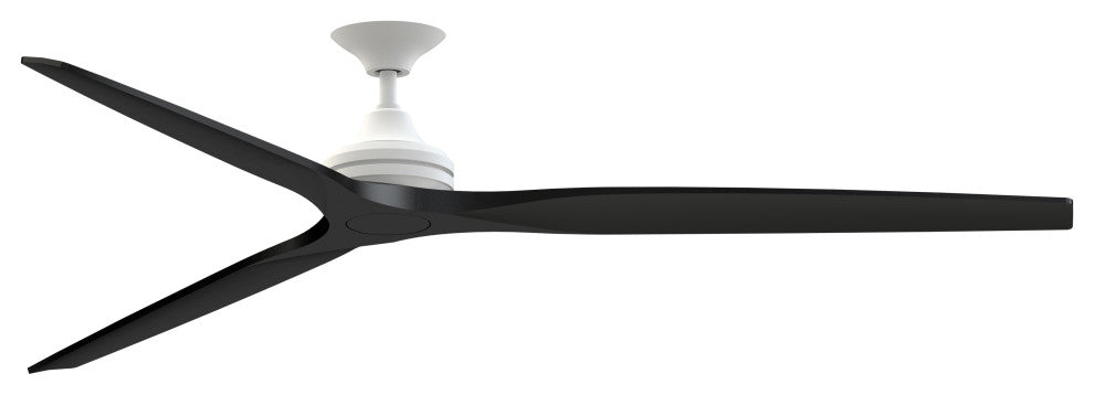 Fanimation Spitfire 84" Fan, matte White Motor, Black Blades