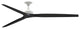 Fanimation Spitfire 84" Fan, matte White Motor, Black Blades