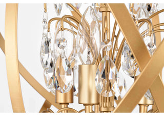 Adela 5-Light Metal Globe Crystal Chandelier