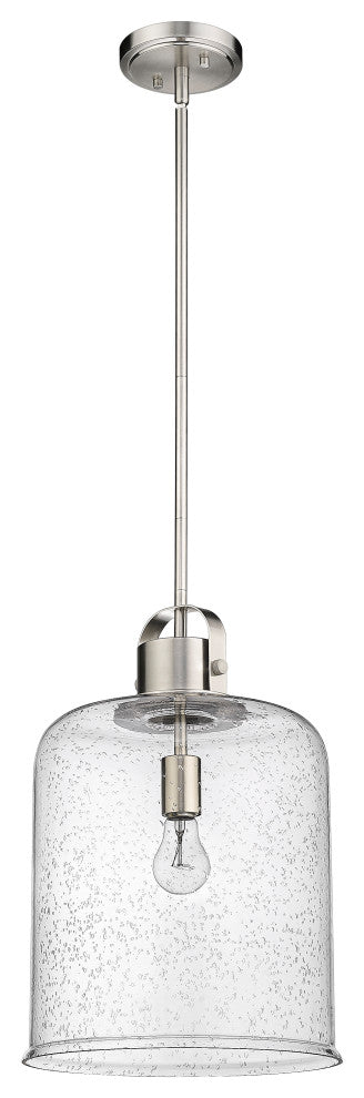 Zlite 340P12-BN 1-Light Pendant, Clear Seeded