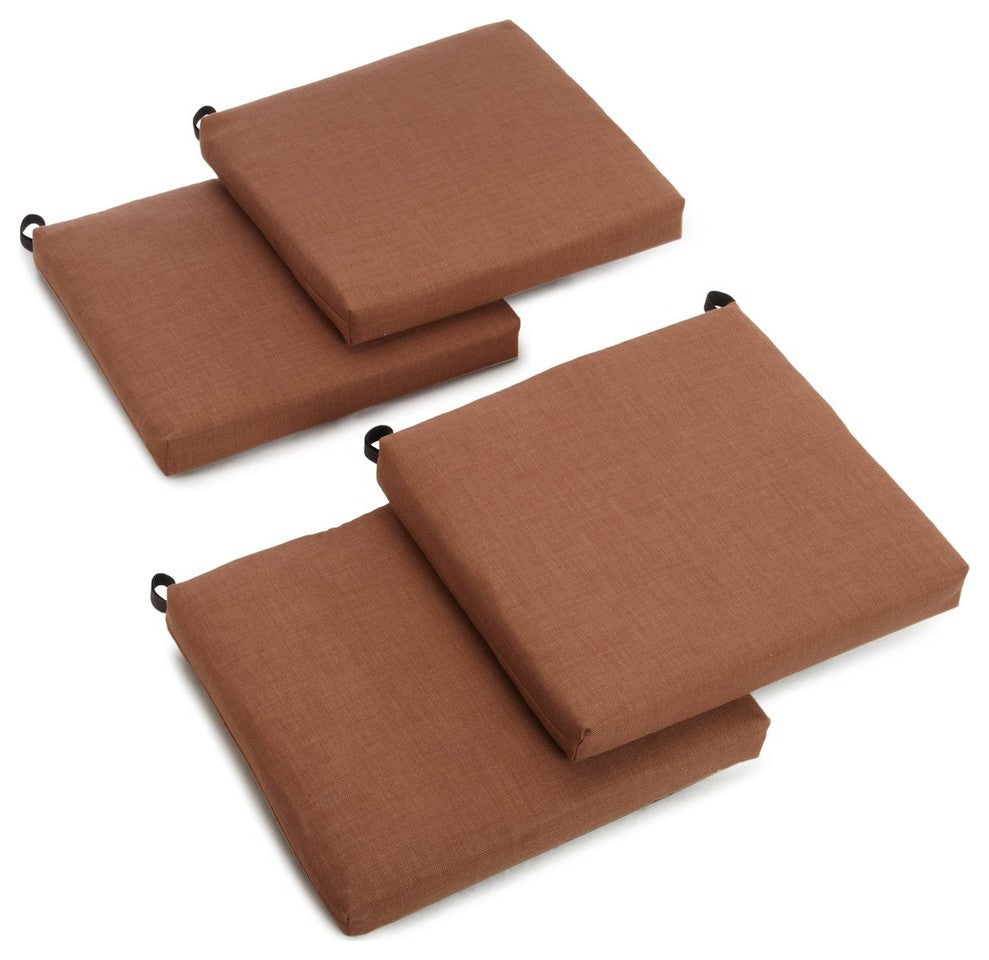 20"x19" Spun Polyester Chair Cushion, Set of 4, Mocha