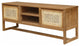 Recycled Teak Wood West Indies Cane Media Center With 2 Doors