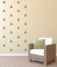 Triangles Pattern Wall Decal, 2", White