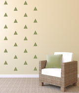 Triangles Pattern Wall Decal, 2", White