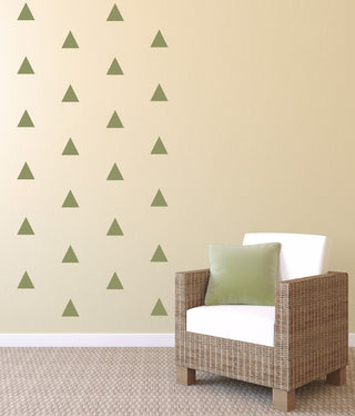 Triangles Pattern Wall Decal, 2", White
