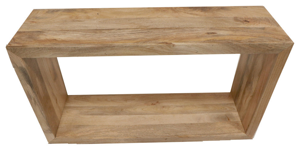 Keli 52" Mango Wood Sideboard Console Table Open Cube 1 Shelf Natural Brown