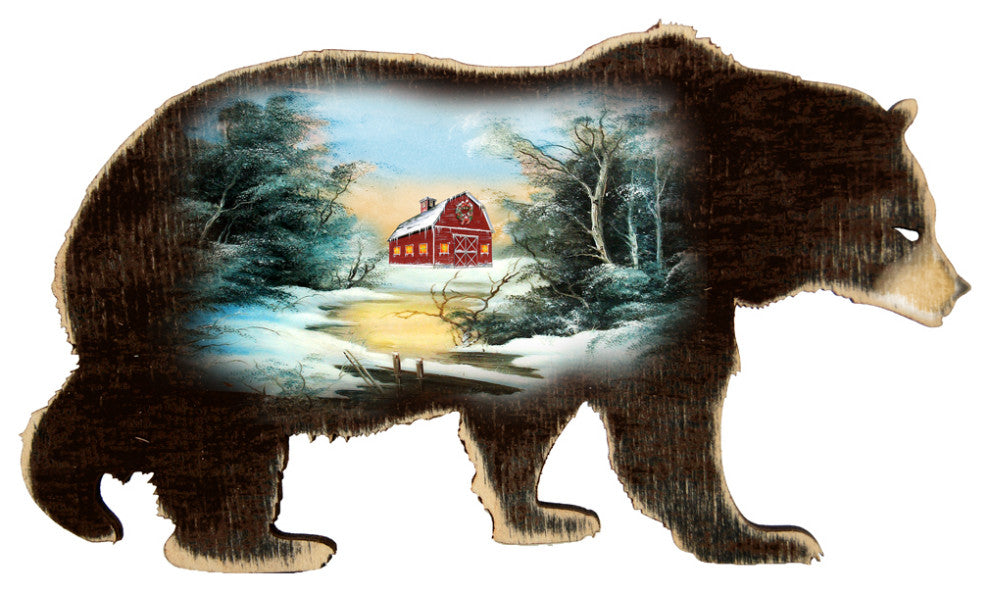 Scenic Black Bear Hanging Ornament