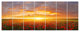 Poppy Field under Bright Sunset, Landscape Canvas Art Print, 83"x32", 7 Panels