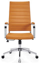 LUXMOD High Back Adjustable Swivel Computer Chair, Tan