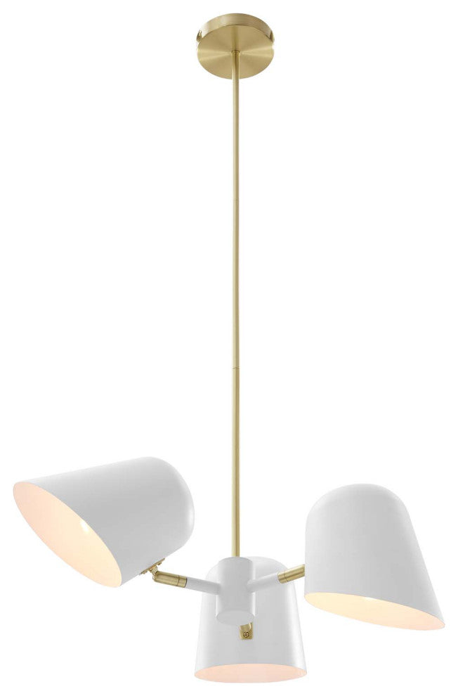 Pendant Ceiling Light Fixture, White, Metal, Modern Cafe Bistro Hospitality