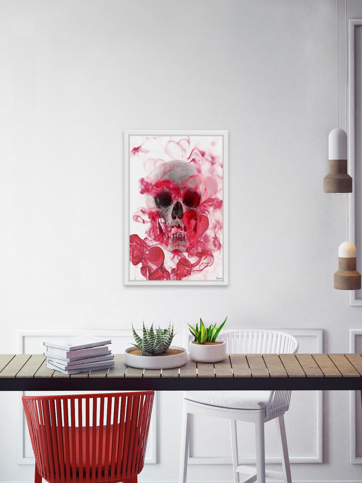 "Skull 2" Framed Painting Print, 12"x18"