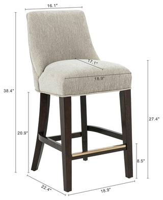 Manhattan Comfort Beever Counter Stool, Taupe, Single