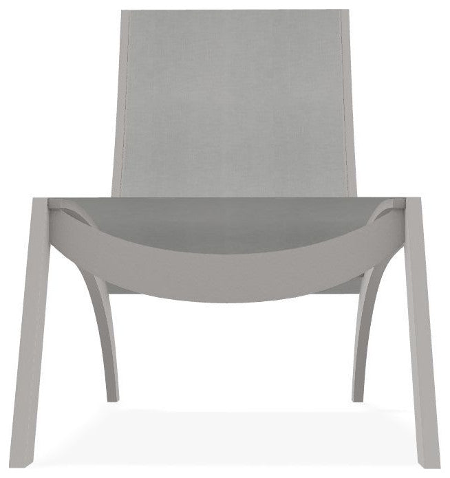 Dune Sling Stackable Outdoor Hydro-Lounge Chaise, Alloy/Warm Gray