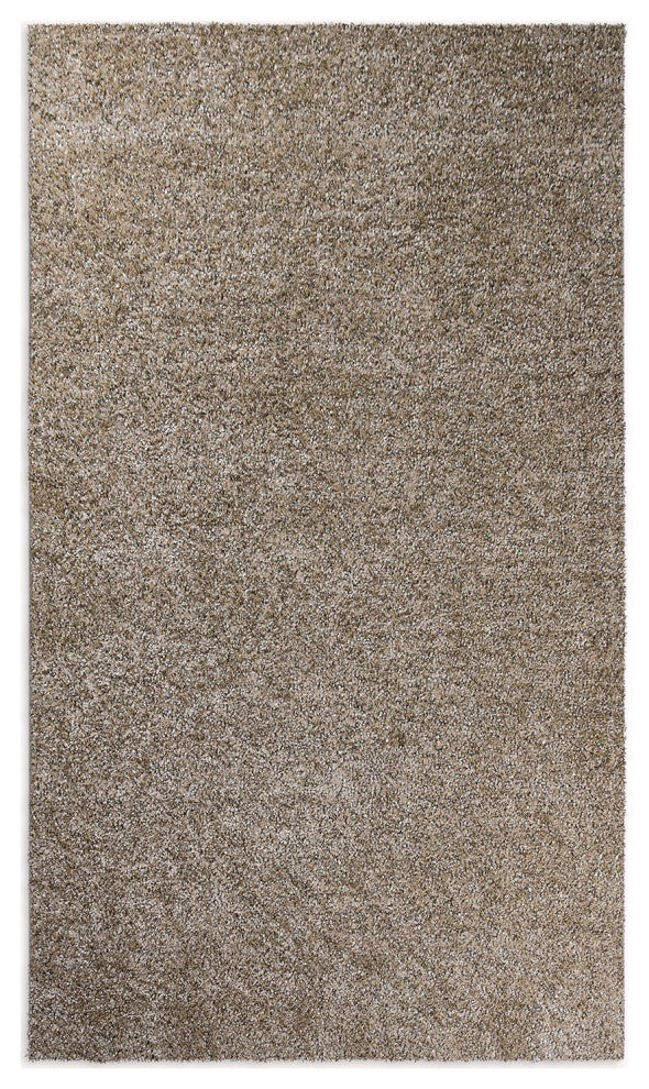 5" x 7" Beige Textured Modern Area Rug