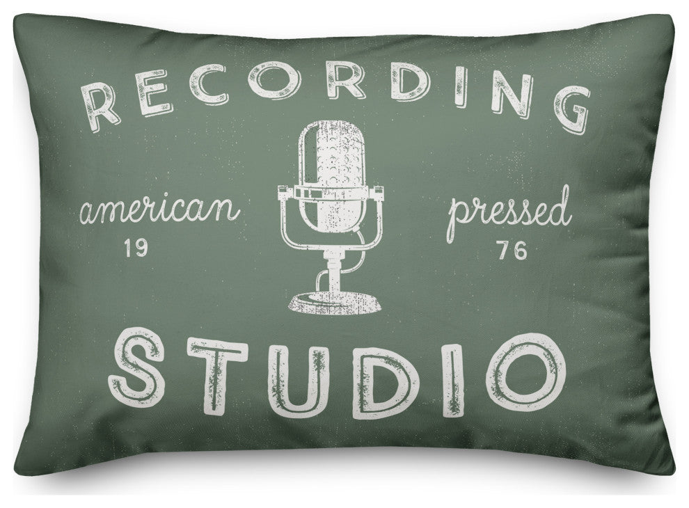 Green Recording Studio 14x20 Indoor/Outdoor Pillow
