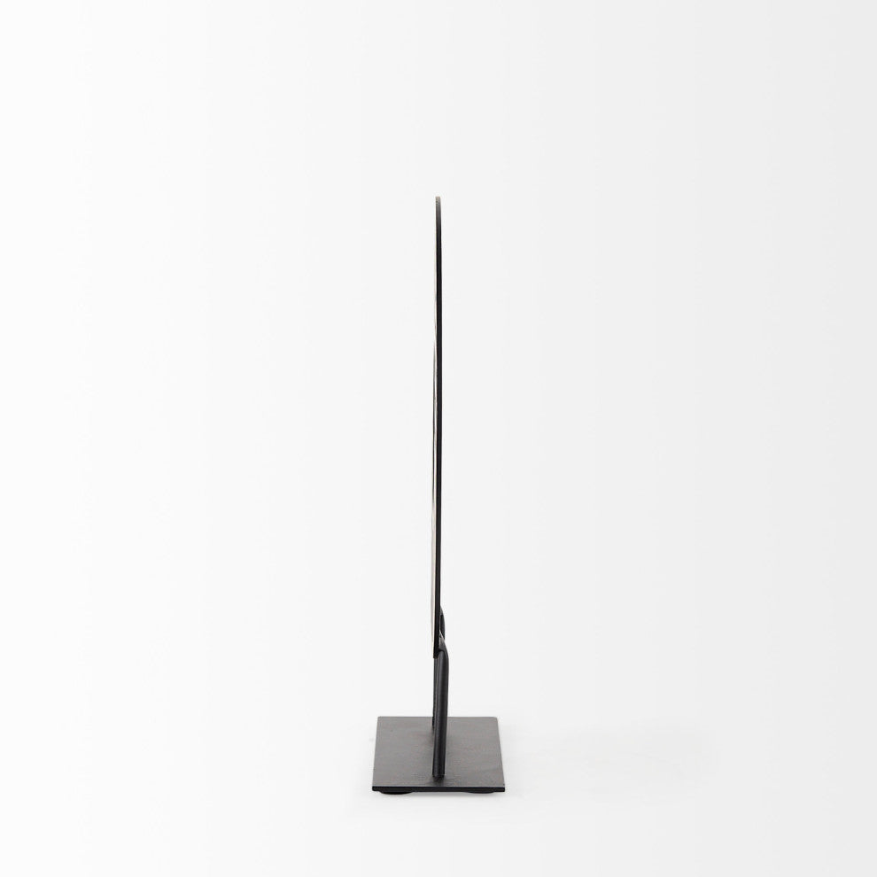 Micra 9.1Lx2.6Wx10.9H Matte Black Metal Decorative Object on a Stand
