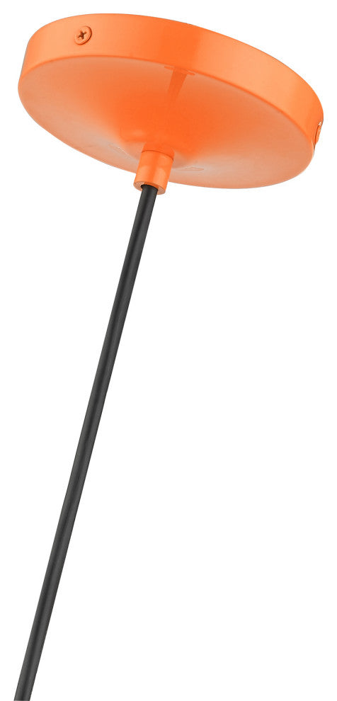 1 Light Shiny Orange Pendant