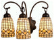 18"W Tiffany Acorn 3 Lt Vanity Light