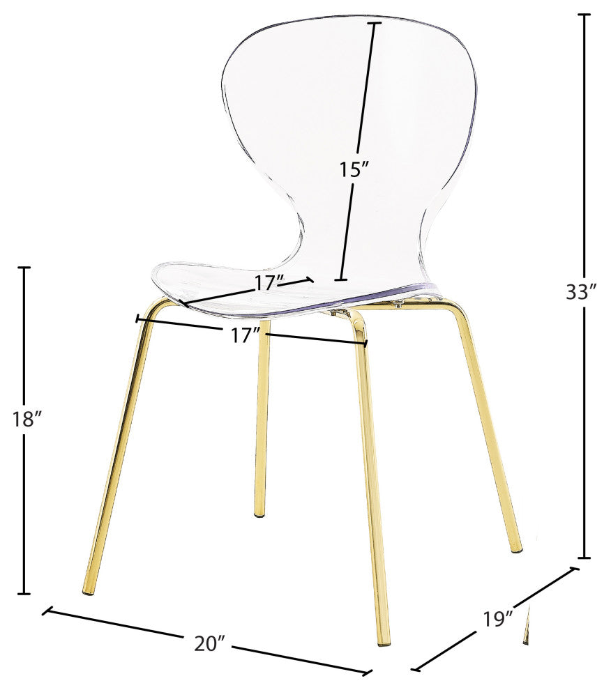 Clarion Dining Chair (Set of 2), Gold