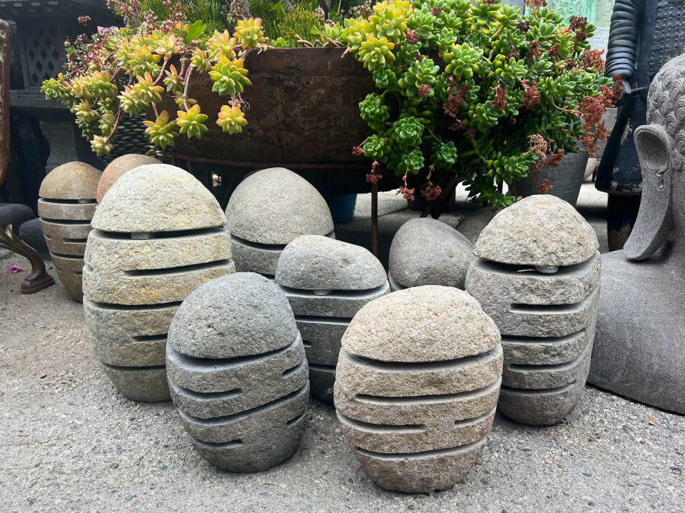 River Rock Garden Lantern, Large