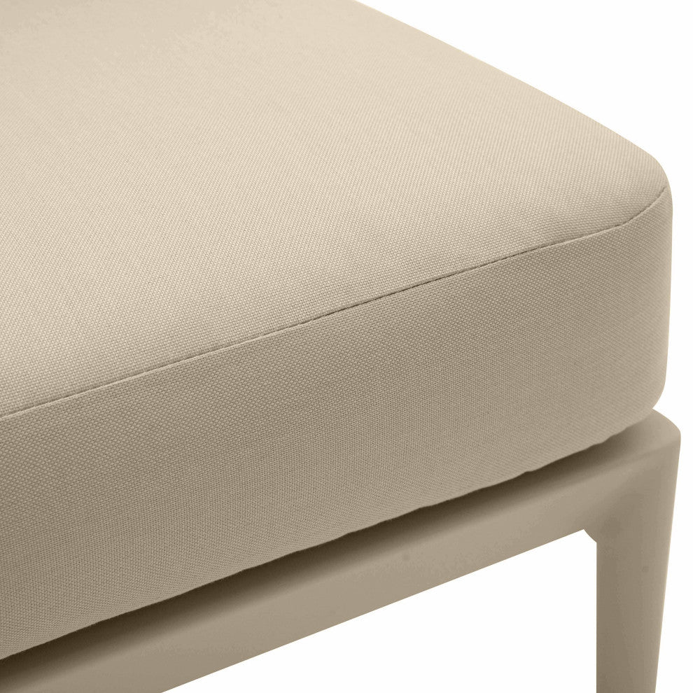 Kapri Modular Outdoor Armless Chair, Taupe
