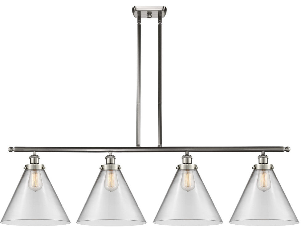 Innovations 916-4I-SN-G42-L Cone 12" 4 Light Island Light, Brushed Satin Nickel
