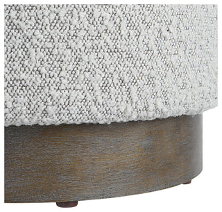 Uttermost 23665 Avila 16" Round Contemporary Plush Boucle - Gray Boucle