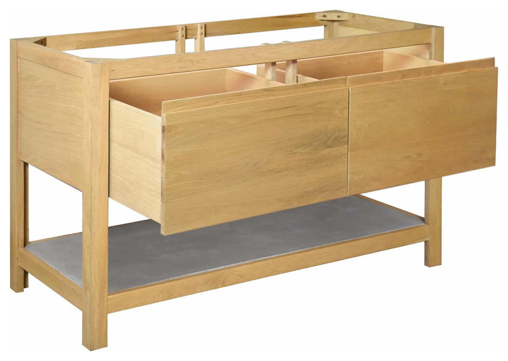 Solace Vanity with Ash Concrete Shelf, Base Only, Sunrise, 48"
