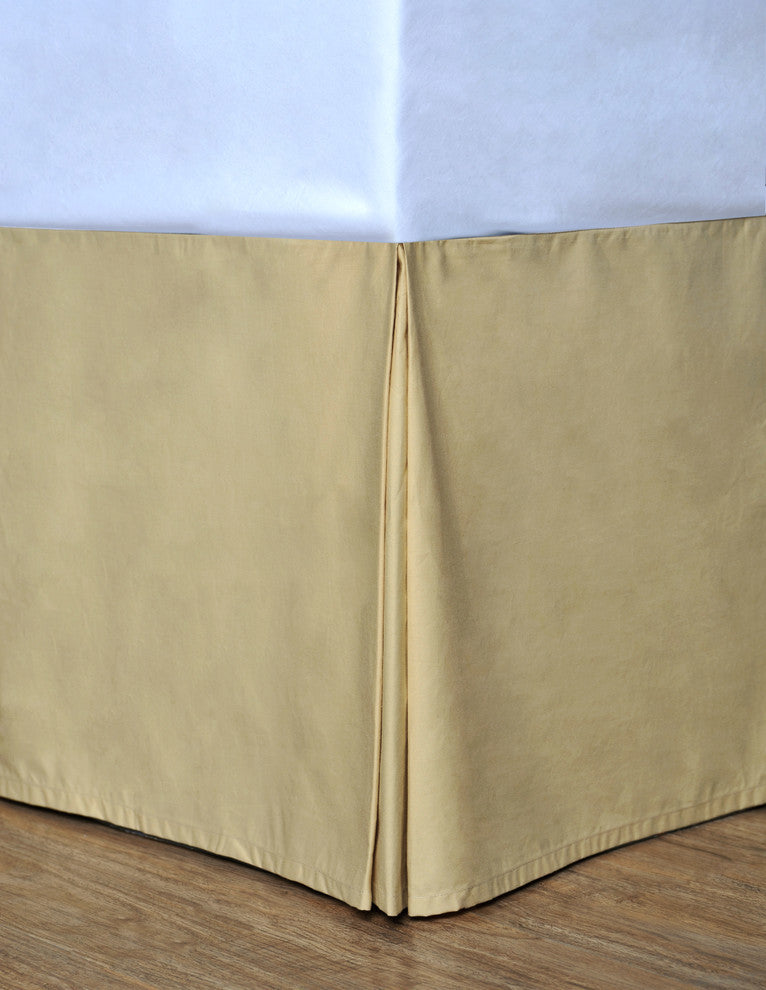 Cottonpure Colors Sustainable Cotton Bed Skirt, Wheat, Twin