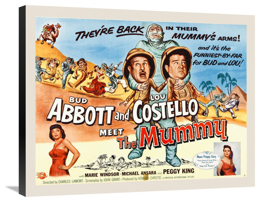 "Abbott & Costello - Meet The Mummy" Canvas Giclee, 30"x24"