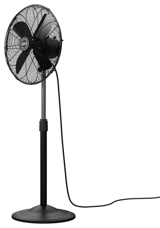 Hunter Classic Matte Black 4-Blade Oscillating 3-speed Standing Fan
