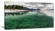 Crystal Clear Lake and Mountains, Landscape Canvas Art Print, 32"x16"