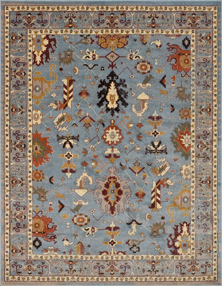 Noori Rug Traditional Velda Blue/Red Runner