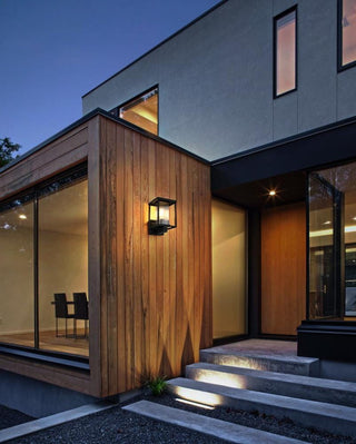 Home Living 7" Outdoor Wall Sconce, Black