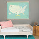 My Travel's Personalized USA Map 24x18 Wall Art Poster